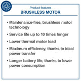 40V Cordless Brushless Lawn Mower with 43cm Cutting Width, 2×4Ah Batteries, Twin Charger, 50L Grass Box