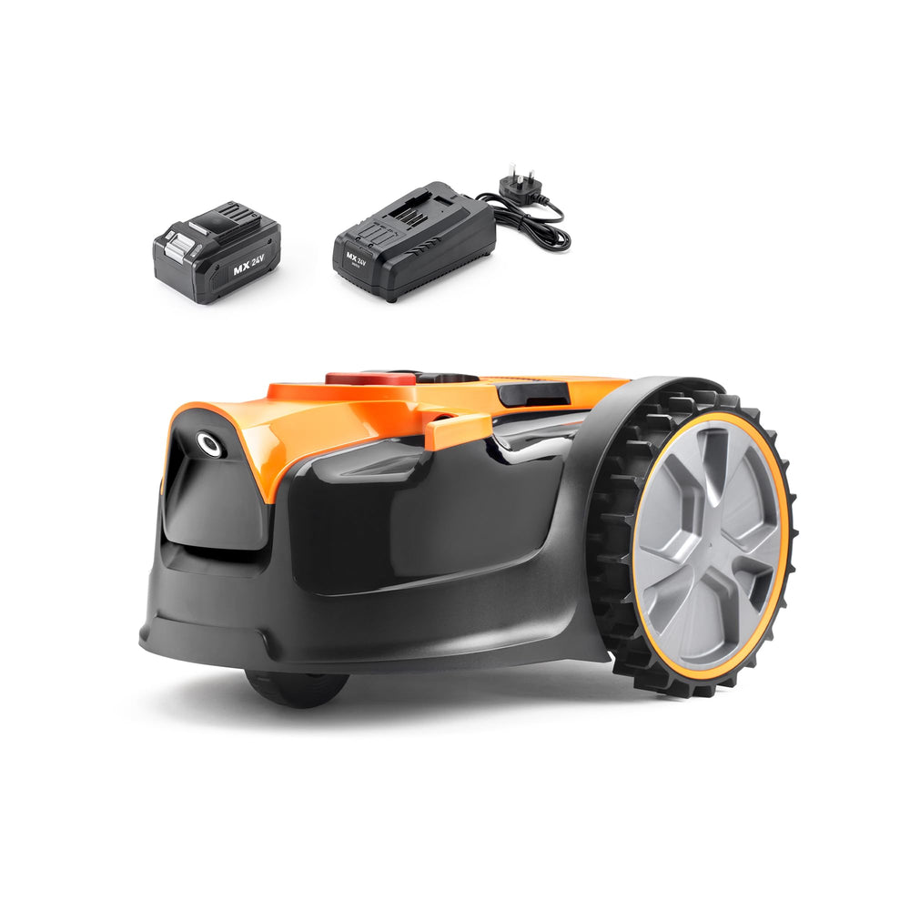 Robot Lawn Mower with Battery & Charger, Wire-Free Operation, Camera & Ultrasonic Sensors