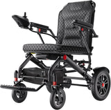 Lightweight Foldable Electric Wheelchair for Adults, 15.5 Mile Range, Dual 250W Motors, Removable 15Ah Battery