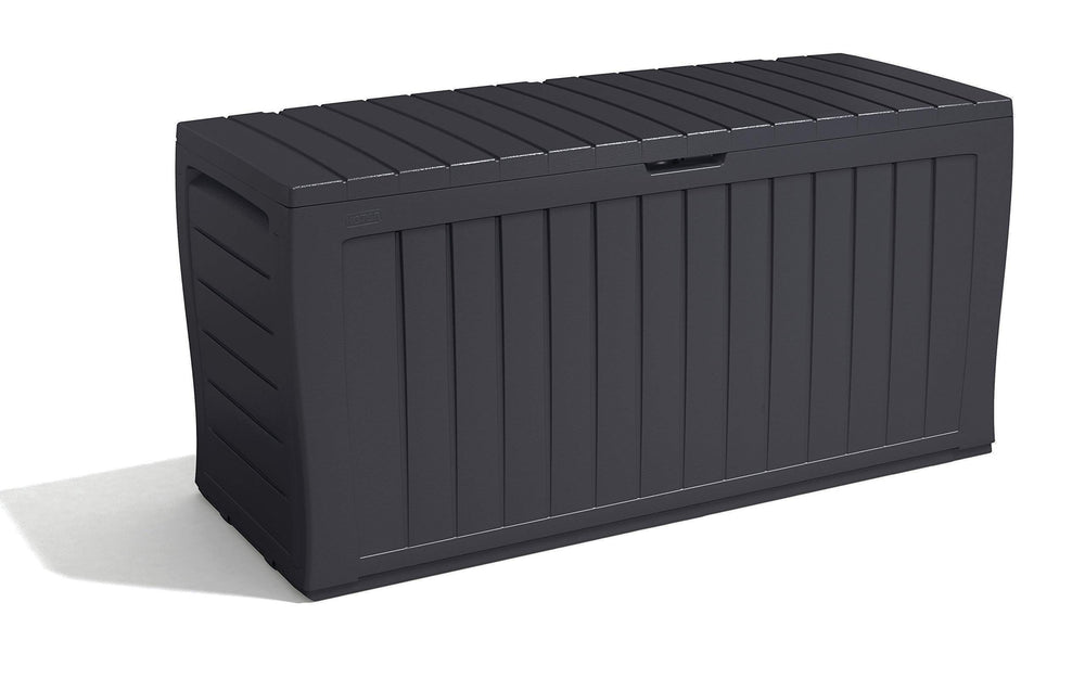 Garden Storage Box 270L, Graphite Wood Effect, Weatherproof