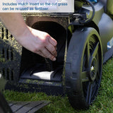 40V Cordless Brushless Lawn Mower with 43cm Cutting Width, 2×4Ah Batteries, Twin Charger, 50L Grass Box