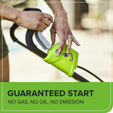 40V Cordless Lawn Mower, 35cm Cutting Width, 2×2Ah Batteries, Charger, 40L Grass Bag, 5 Cutting Heights