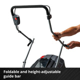 36V Cordless Brushless Lawn Mower, 43cm Cutting Width, 2×4Ah Batteries, 2 Fast Chargers, 63L Grass Bag