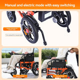 Foldable Electric Wheelchair for Adults, 500W Motor, 20Ah Lithium Battery, 30km Range, Wide Seat, All-Terrain Mobility Chair