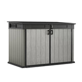 Horizontal Storage Shed with Hydraulic Lid, Double Doors & Lockable Design