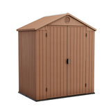 6 x 8 ft Outdoor Garden Storage Shed with Double Doors, Window & Heavy-Duty Floor Panel
