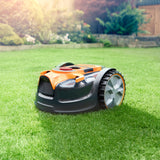 Robot Lawn Mower with Battery & Charger, Wire-Free Operation, Camera & Ultrasonic Sensors