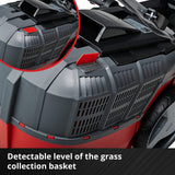 36V Cordless Brushless Lawn Mower, 43cm Cutting Width, 2×4Ah Batteries, 2 Fast Chargers, 63L Grass Bag