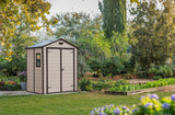 6 x 5 ft Outdoor Garden Storage Shed with Double Doors, Window & Heavy-Duty Floor Panel
