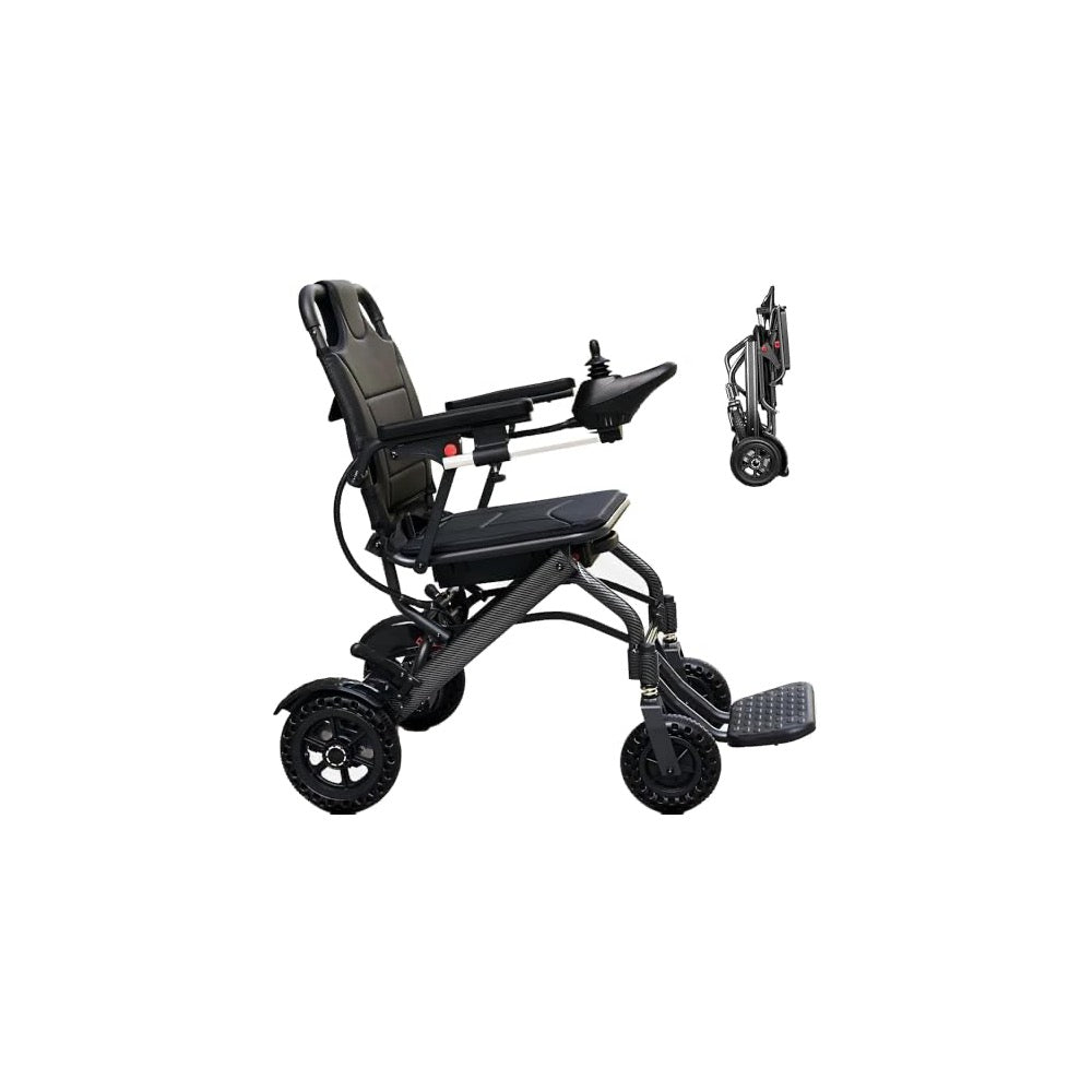 Ultra Lightweight Foldable Electric Wheelchair for Adults, 13 kg Portable Power Chair, 19 km Range